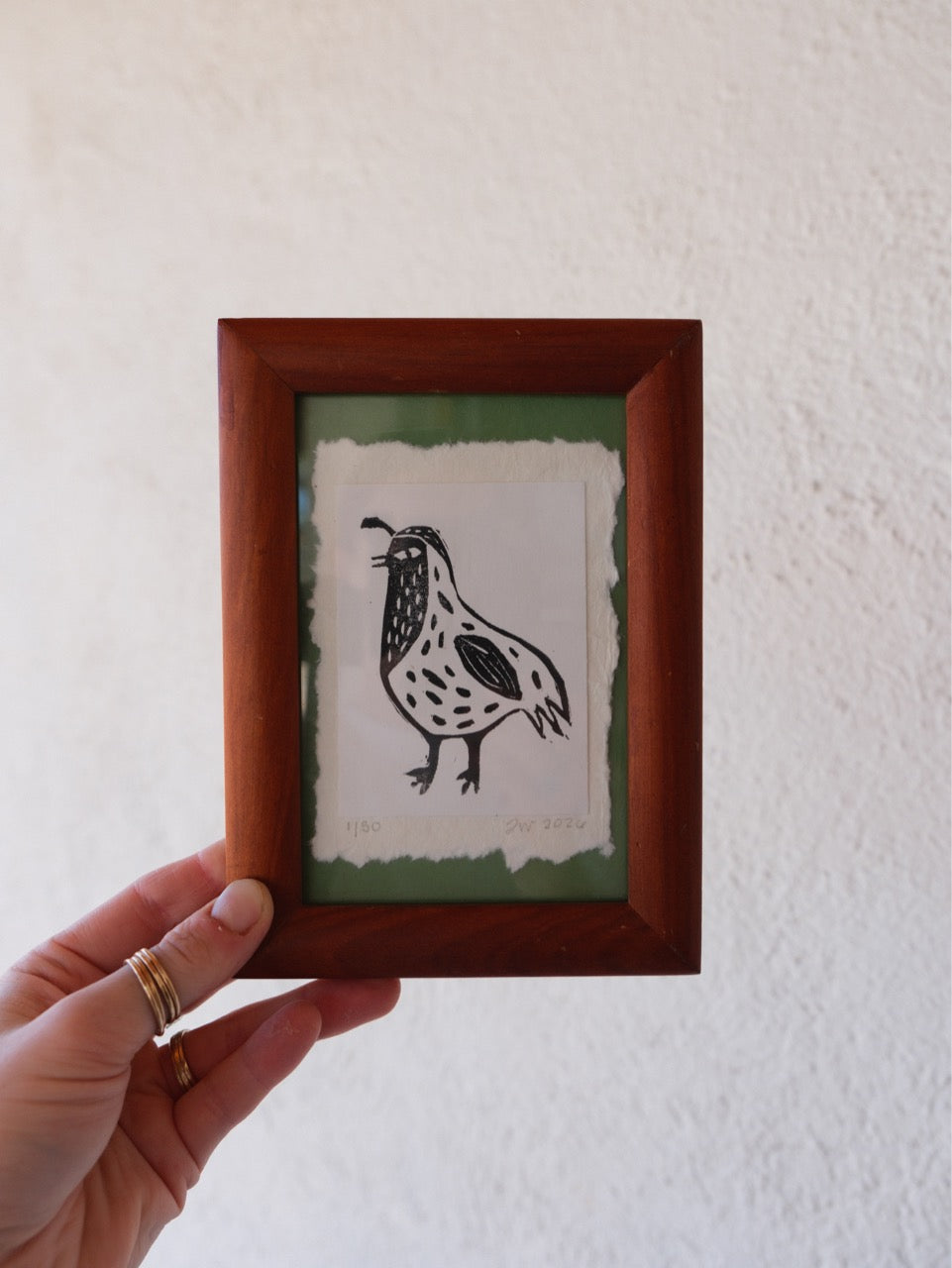 Quail | Limited Edition Framed Lino Print