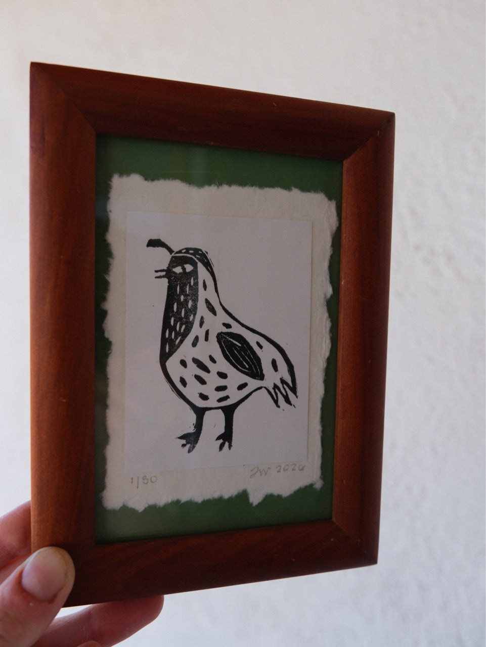Quail | Limited Edition Framed Lino Print
