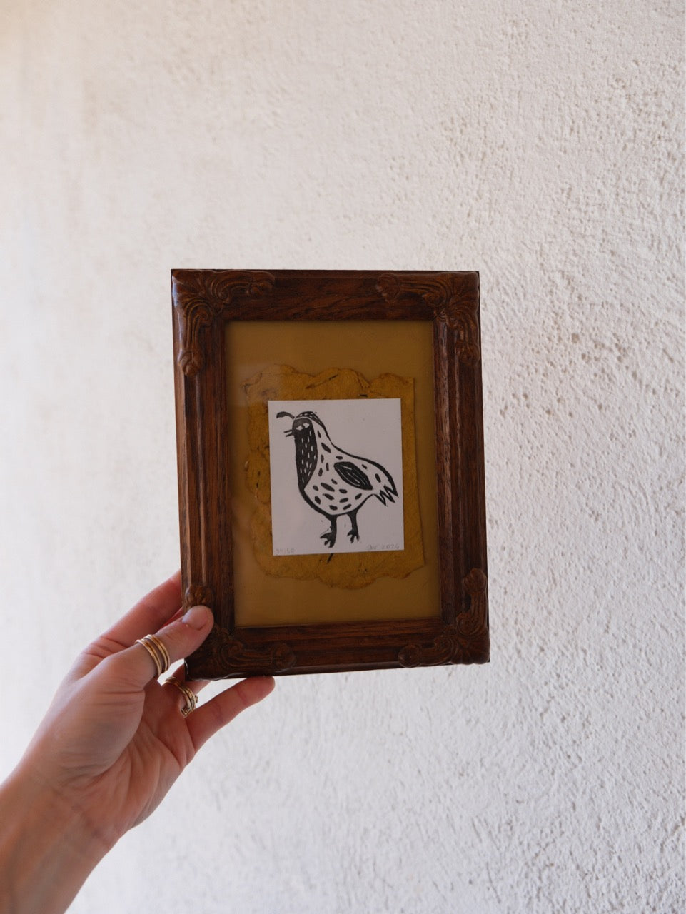 Quail | Limited Edition Framed Lino Print