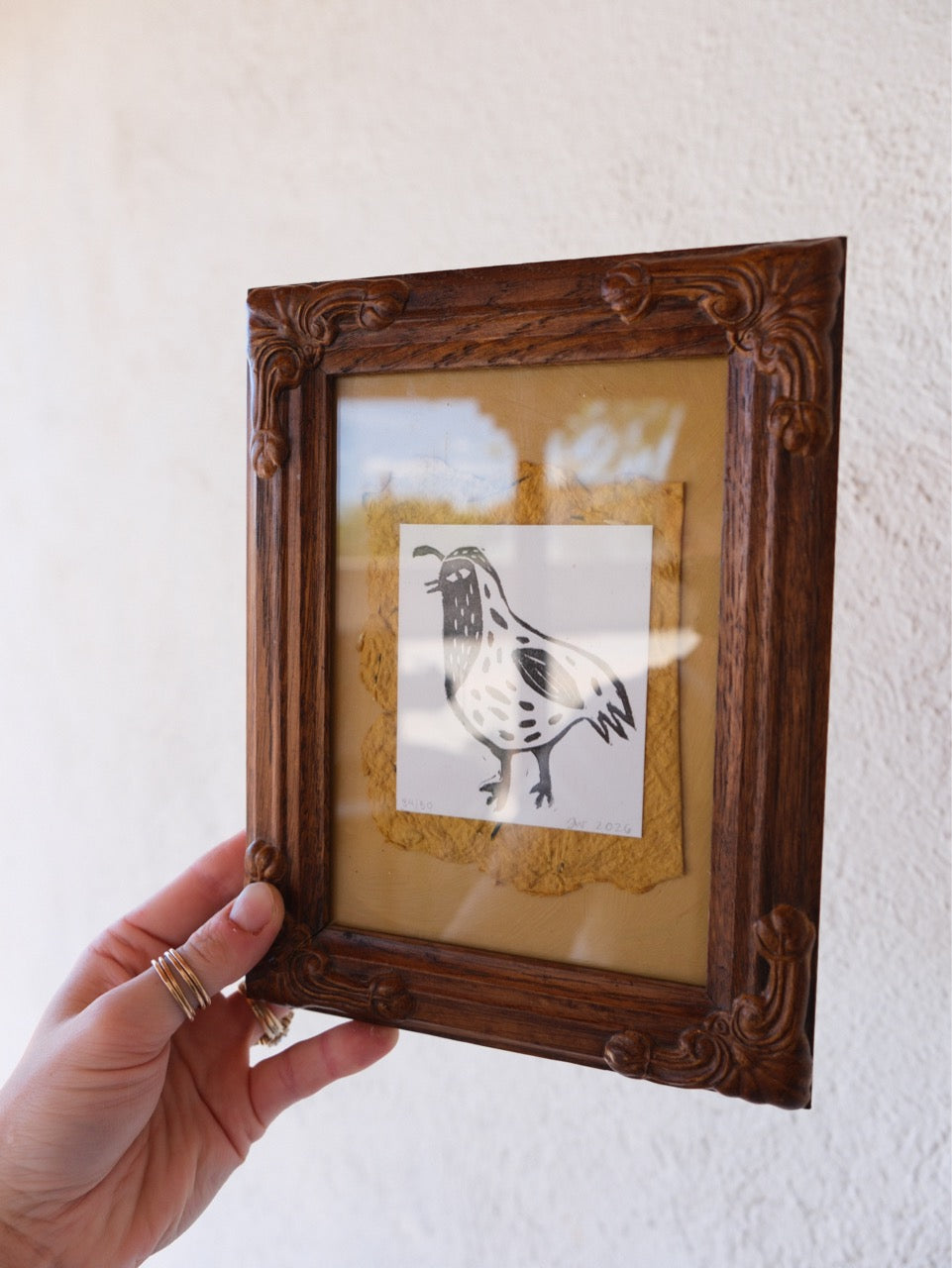 Quail | Limited Edition Framed Lino Print